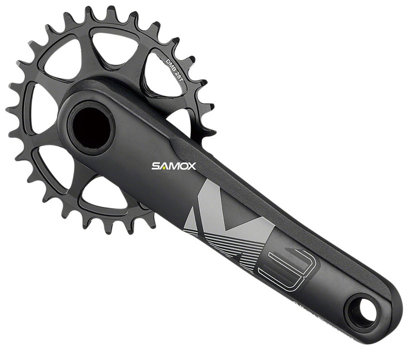 Samox M3 Crankset - 175mm, 10-12 Speed, 32t, 3-Bolt Direct Mount, 24mm Spindle, Black