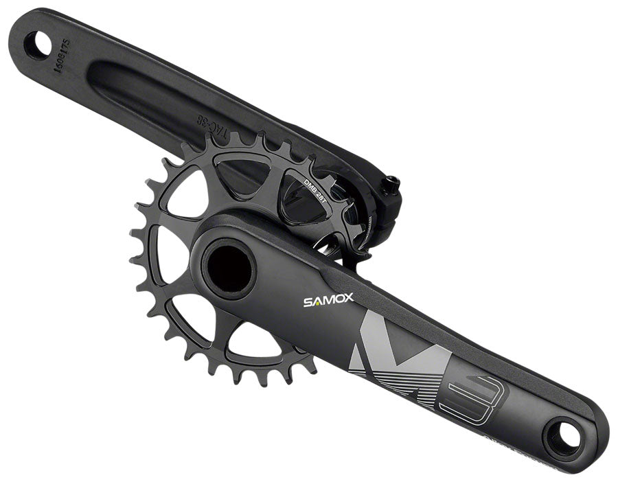 Samox M3 Crankset - 175mm, 10-12 Speed, 32t, 3-Bolt Direct Mount, 24mm Spindle, Black