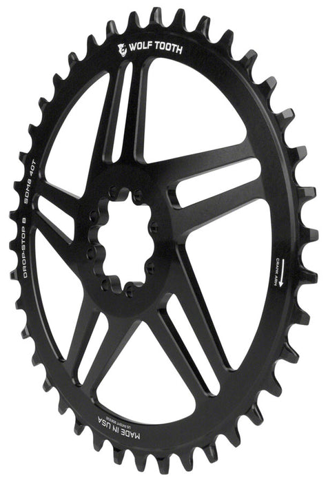 Wolf Tooth Components 8-Bolt Road/Gravel Chainring (Flat Top), 42T - Blk