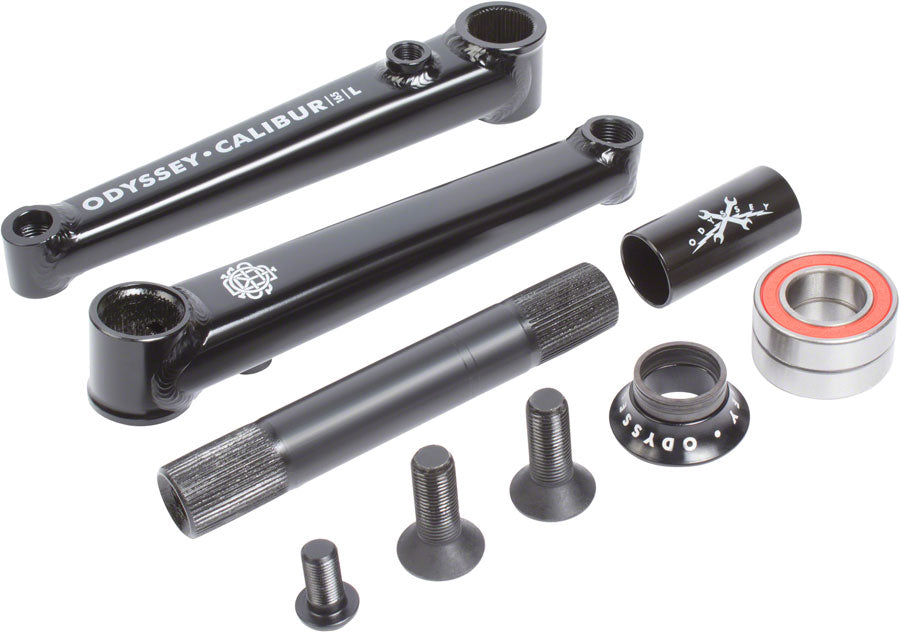 Odyssey Calibur V2 Crankset - 160mm, Right Hand/Left Hand Drive, Rust Proof Black