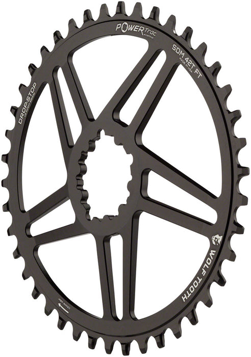 Wolf Tooth Components Elliptical CX/Gravel SRAM DM (Flat-Top) Ring, 40T - BK