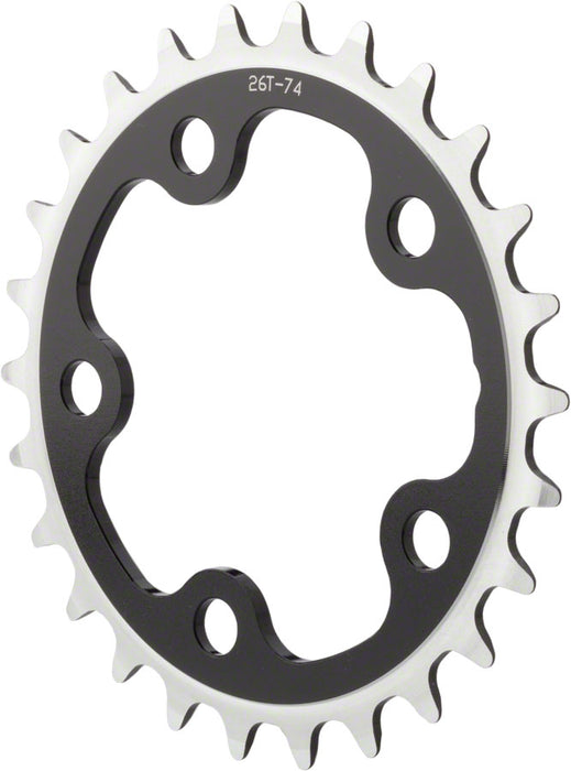 MSW Multi Speed 24t x 74mm Inner Chainring Black