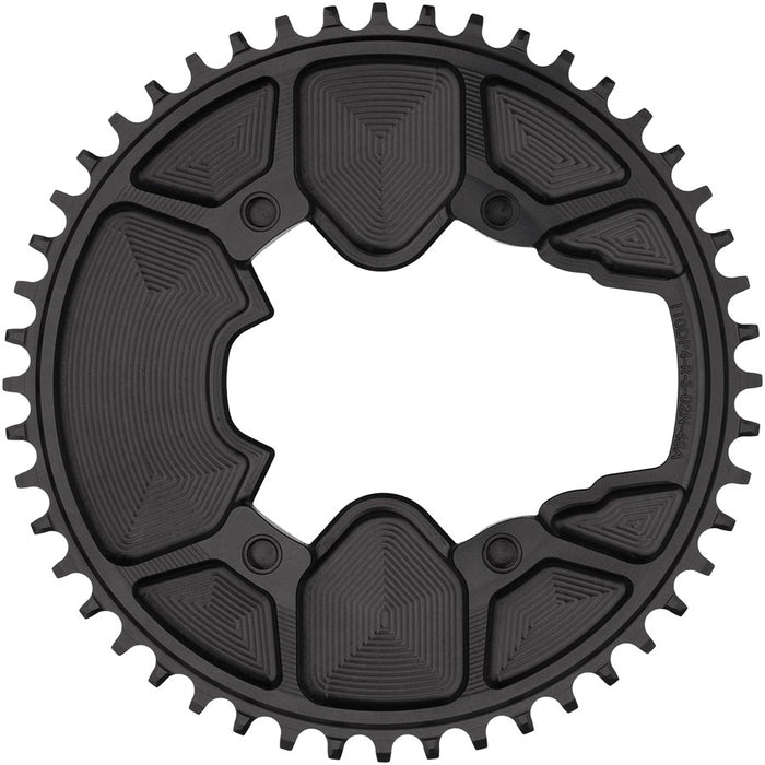Wolf Tooth Aero Direct Mount 1x Chainring - 46t, 4-Bolt, Drop-Stop ST, Compatible with Shimano Dura-Ace R9200/R9200-P Only, Black