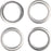 Promax Pedal Washers - Silver, Bag of 4
