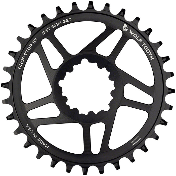 Wolf Tooth Components Elliptical SRAM 3-Bolt DM Boost HG+ Chainring, 30T - B