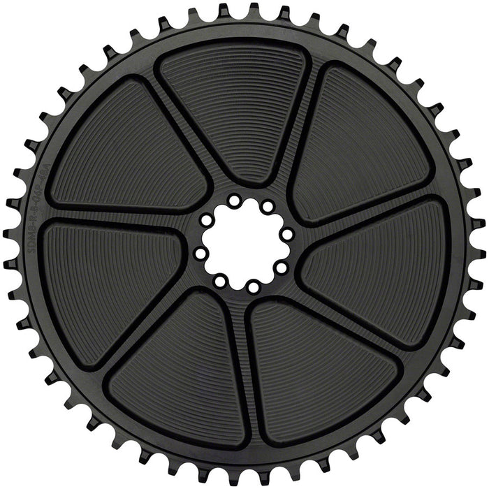 Wolf Tooth Aero Direct Mount Chainring - 52t, Direct Mount SRAM 8-Bolt, Drop-Stop B, Black
