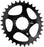 Race Face Narrow Wide Oval Chainring: Direct Mount CINCH 28t Black