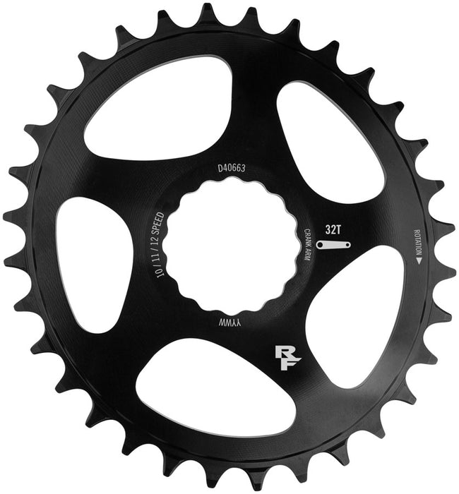 Race Face Narrow Wide Oval Chainring: Direct Mount CINCH 32t Black