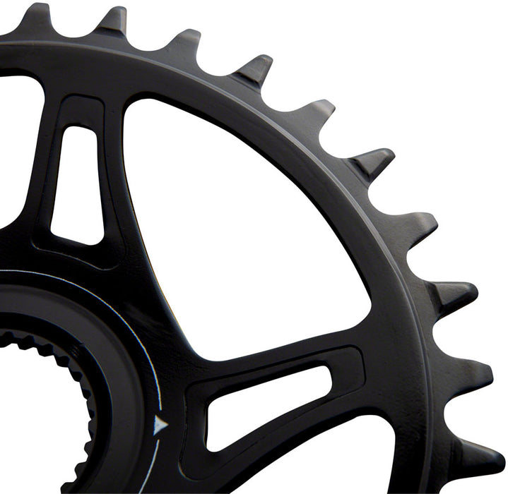 Race Face Bosch G4 Direct Mount Hyperglide+ eMTB Chainring (55mm Chainline) - 36t, Steel, Requires Compatible with Shimano 12-speed HG+ Chain, Black