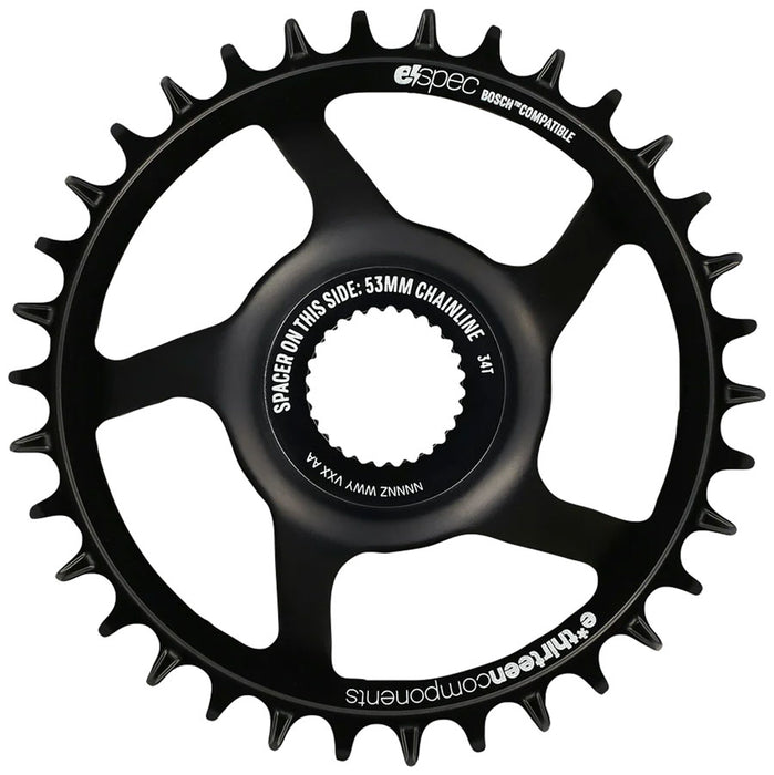 e*thirteen Helix Race e*spec  Chainring, 36T, Bosch Gen4 Direct Mount, 13mm Offset, Shimano/SRAM 11/12s Compatible, Black