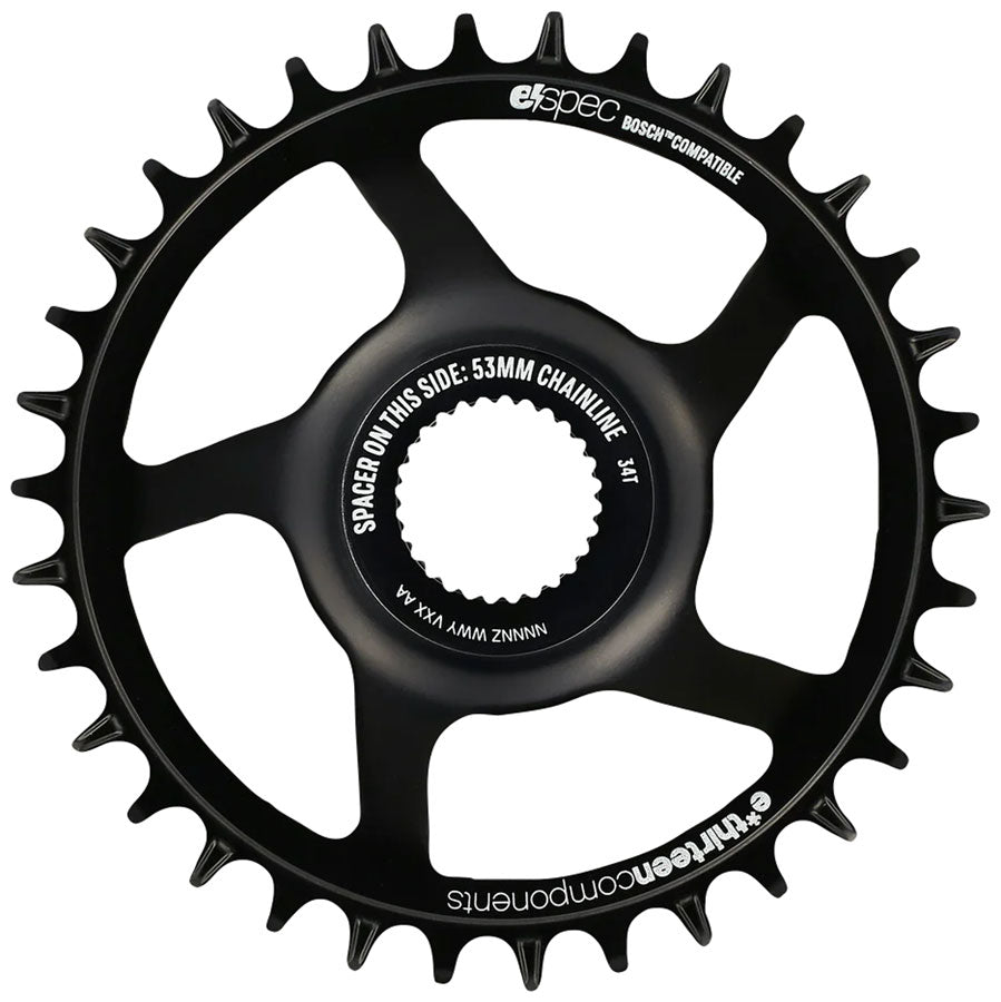 e*thirteen Helix Race e*spec  Chainring, 36T, Bosch Gen4 Direct Mount, 13mm Offset, Shimano/SRAM 11/12s Compatible, Black