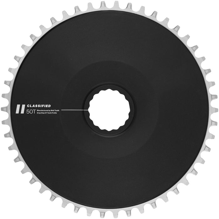 Classified Aero Chainring - 50t, DropStop ST for HG+ and KMC 12-Speed Chains, Black