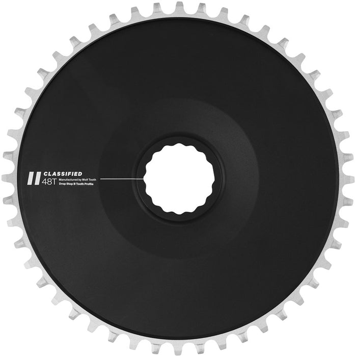 Classified Aero Chainring - 48t, DropStop B fits SRAM Flattop T-Type 12/13-Speed Chains, Compatible with all 11-Speed Chains, Black