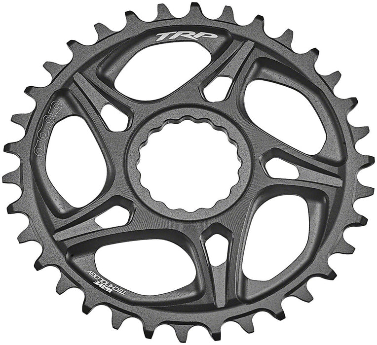 TRP CR-M8070 Boost Direct Mount Chainring - 34t, 7-Speed DH, CINCH Mount, 6mm Offset, 7075-T6 Aluminum, Sandblasted Black