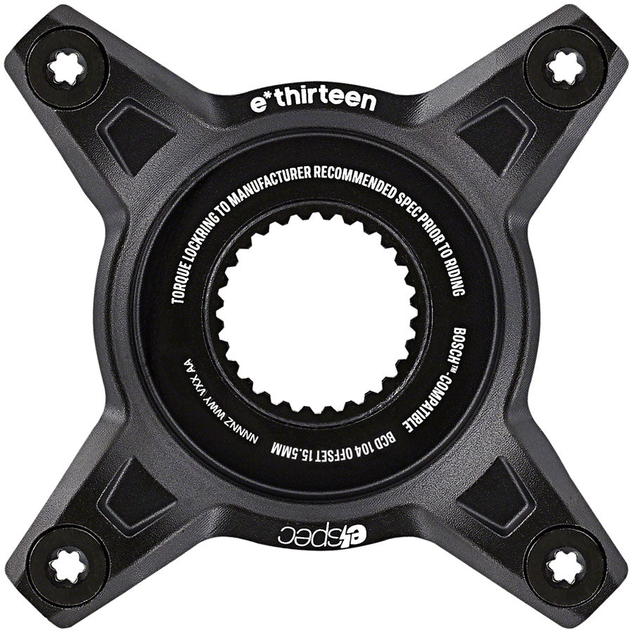 e*thirteen e*spec 104BCD Aluminum Direct Mount Spider - 104BCD, 55mm CL, Incl. Bolts, Bosch Gen4, Black