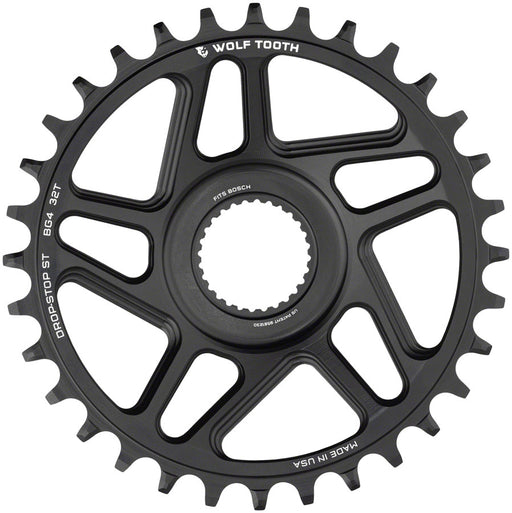 Wolf Tooth Bosch Gen 4 Direct Mount Chainring - Drop-Stop ST, 32T, Black