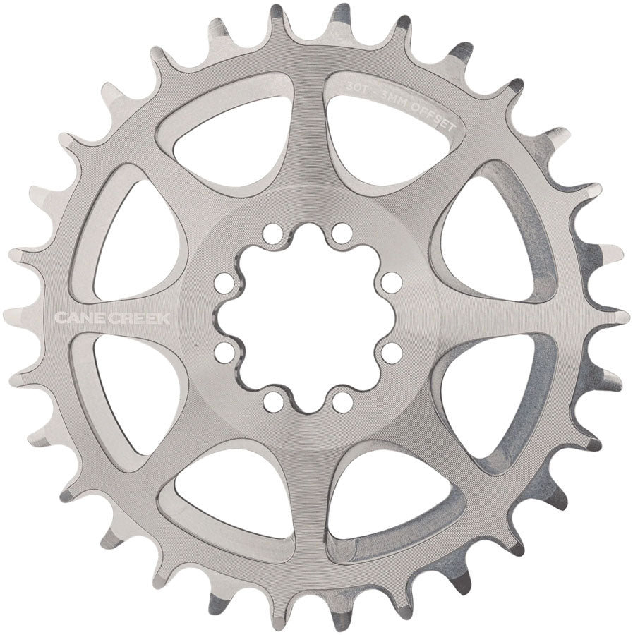 Cane Creek Direct Mount Chainring - 32t, 8-Bolt Direct Mount, 3mm Offset, Ti Gray