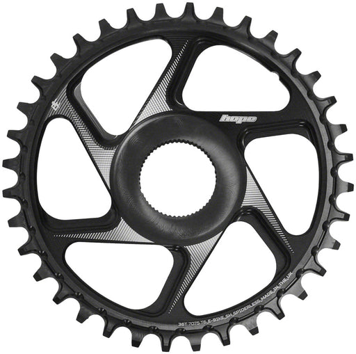 Hope Spiderless Chainring -  36T, R22,  Ebike,  Shimano,  Black