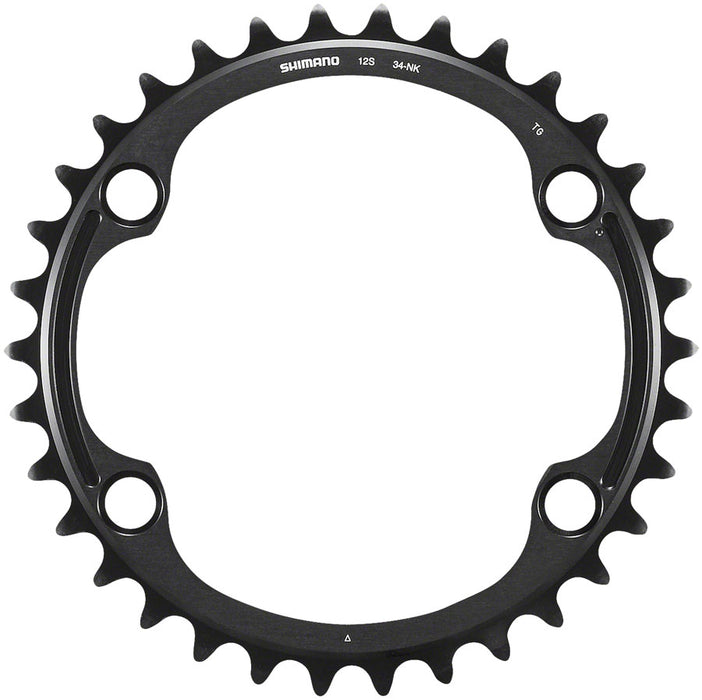 Shimano Dura-Ace FC-R9200 12-Speed Chainring - 34t, Asymmetric 110 BCD, Black, NK