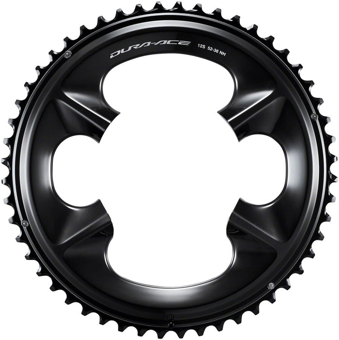 Shimano Dura-Ace FC-R9200 12-Speed Chainring - 52t, Asymmetric 110 BCD, Black, NH