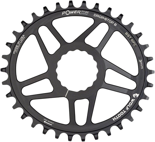 Wolf Tooth Elliptical Direct Mount Chainring - 36t, RaceFace/Easton CINCH Direct Mount, Drop-Stop B, For Boost Cranks, 3mm Offset, Black