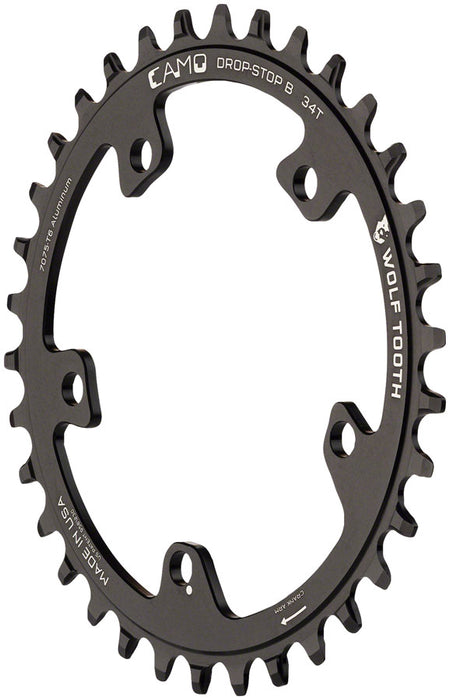 Wolf Tooth Components CAMO Round Chainring, 32t, DropStop B - Black