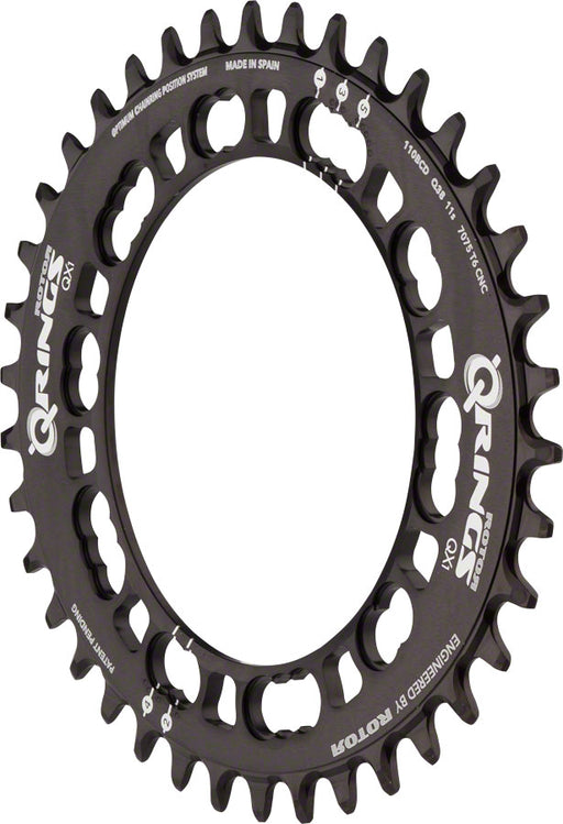 Rotor QCX1 110 x 5 BCD Three Oval Position Chainring: 38t for 1x Drivetrains