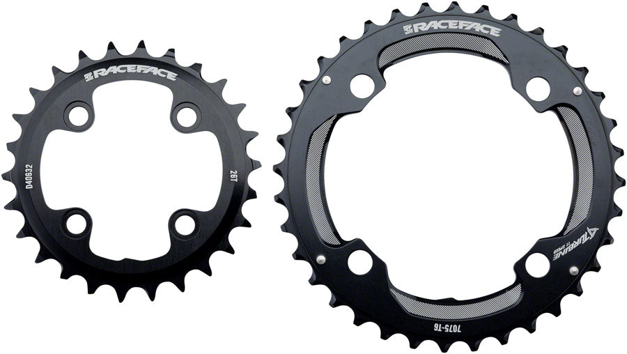Race Face Turbine 11-Speed Chainring: 64/104mm BCD 26/36t Black
