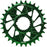 Wheels Manufacturing Direct Mount Chainring - 30t, Shimano Direct Mount, 1.5mm Outboard Offset, HG+ Chain Compatible, Green