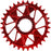Wheels Manufacturing Direct Mount Chainring - 32t, Shimano Direct Mount, 1.5mm Inboard Offset, HG+ Chain Compatible, Red