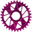 Wheels Manufacturing Direct Mount Chainring - 32t, Shimano Direct Mount, 1.5mm Inboard Offset, HG+ Chain Compatible, Purple