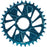 Wheels Manufacturing Direct Mount Chainring - 34t, Shimano Direct Mount, 1.5mm Outboard Offset, HG+ Chain Compatible, Teal