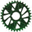Wheels Manufacturing Direct Mount Chainring - 34t, Shimano Direct Mount, 1.5mm Outboard Offset, HG+ Chain Compatible, Green