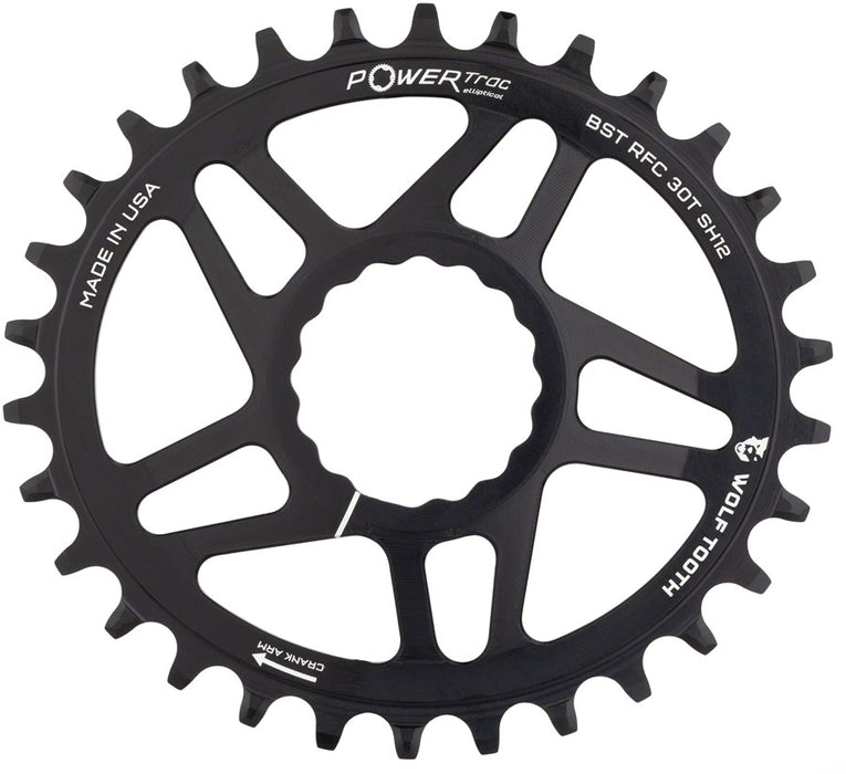 Wolf Tooth Components Elliptical Cinch Boost Chainring (HG+), 32T - Black