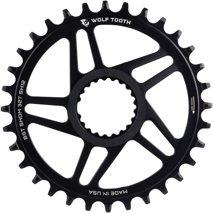 Wolf Tooth Components Compatible with Shimano DM Boost Chainring (HG+), 34T - Blk