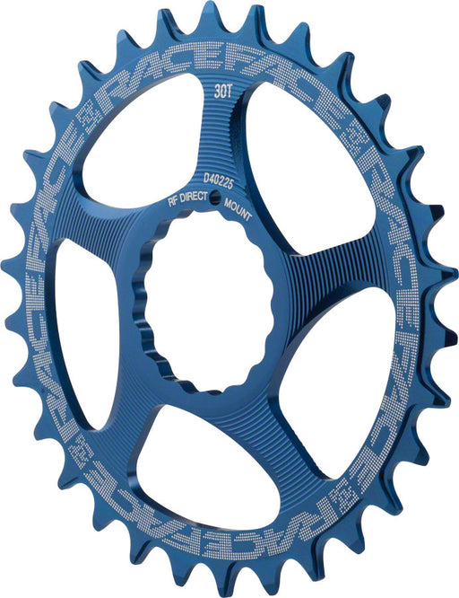 Race Face Narrow Wide Chainring: Direct Mount CINCH 28t Blue