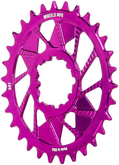 Wheels Mfg SRAM 3-Bolt DM Boost Chainring 30t, Purple