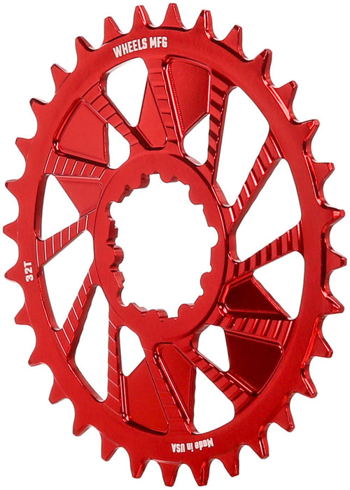 Wheels Mfg SRAM 3-Bolt DM Boost Chainring 32t, Red