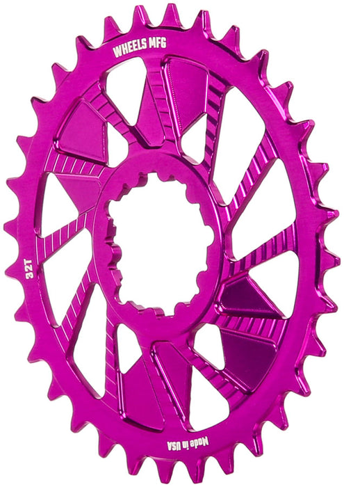 Wheels Mfg SRAM 3-Bolt DM Boost Chainring 32t, Purple