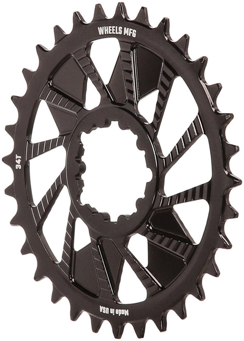Wheels Mfg SRAM 3-Bolt DM Boost Chainring 34t, Black