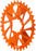 Wheels Mfg SRAM 3-Bolt DM Boost Chainring 34t, Orange