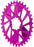 Wheels Mfg SRAM 3-Bolt DM Boost Chainring 34t, Purple