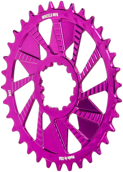 Wheels Mfg SRAM 3-Bolt DM Boost Chainring 34t, Purple
