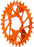 Wheels Manufacturing Direct Mount Chainring - 30t, SRAM 3-Bolt Direct Mount, 3mm Offset, Compatible with Hyperglide+ Chain, Orange
