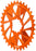 Wheels Manufacturing Direct Mount Chainring - 34t, SRAM 3-Bolt Direct Mount, 3mm Offset, Compatible with Hyperglide+ Chain, Orange