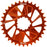 Wheels Manufacturing Direct Mount Chainring - 34t, SRAM 3-Bolt Direct Mount, 3mm Offset, Compatible with Hyperglide+ Chain, Orange