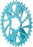 Wheels Manufacturing Direct Mount Chainring - 34t, SRAM 3-Bolt Direct Mount, 3mm Offset, Compatible with Hyperglide+ Chain, Teal