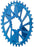 Wheels Manufacturing Direct Mount Chainring - 34t, SRAM 3-Bolt Direct Mount, 3mm Offset, Compatible with Hyperglide+ Chain, Blue