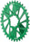 Wheels Manufacturing Direct Mount Chainring - 34t, SRAM 3-Bolt Direct Mount, 3mm Offset, Compatible with Hyperglide+ Chain, Green