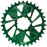 Wheels Manufacturing Direct Mount Chainring - 34t, SRAM 3-Bolt Direct Mount, 3mm Offset, Compatible with Hyperglide+ Chain, Green